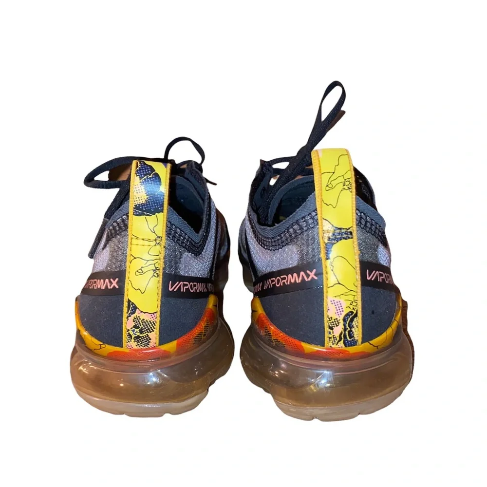 Nike Women's Air VaporMax Sneakers in Black, Orange and Gold
